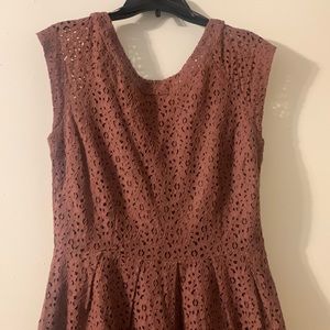 NWT short Amelia dress. Size 14. Lace and brown color